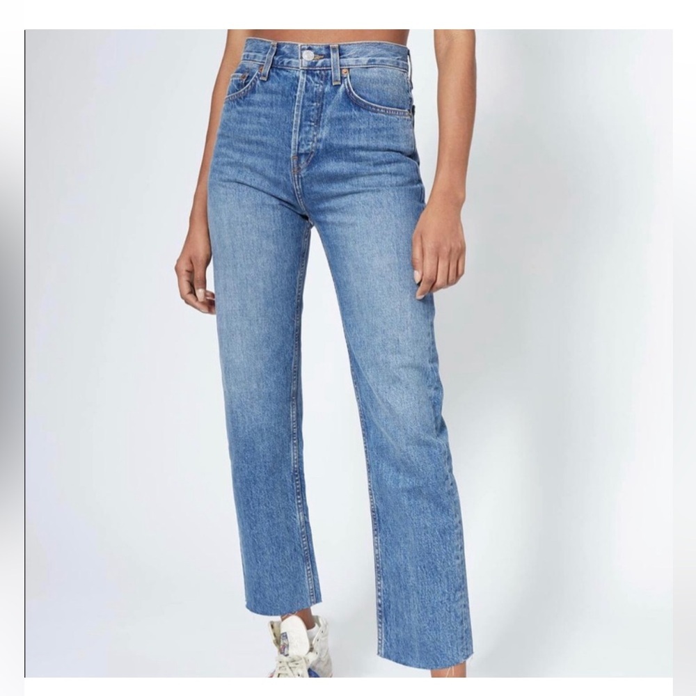 Re/done Originals High Rise Stovepipe Jeans - 27